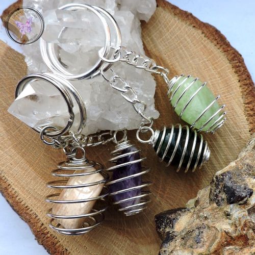 Agate Tumble Stone Keychain